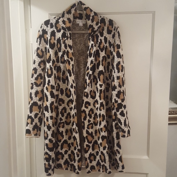 leopard sweater jacket